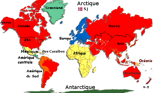 carte interactive du monde